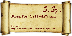 Stampfer Szilvánusz névjegykártya